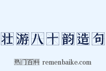 壮游八十韵造句是什么意思的图片